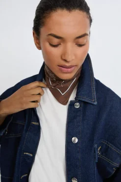 Foulard estampado de algodón