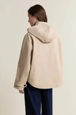 Gabardina con capucha y algodón