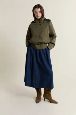 Gabardina con capucha y algodón