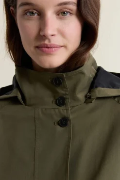 Gabardina con capucha y algodón