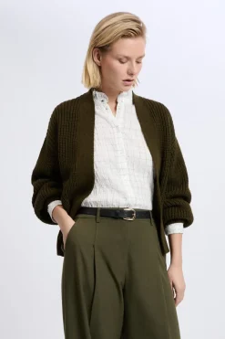 Gilet à manches longues grosse maille