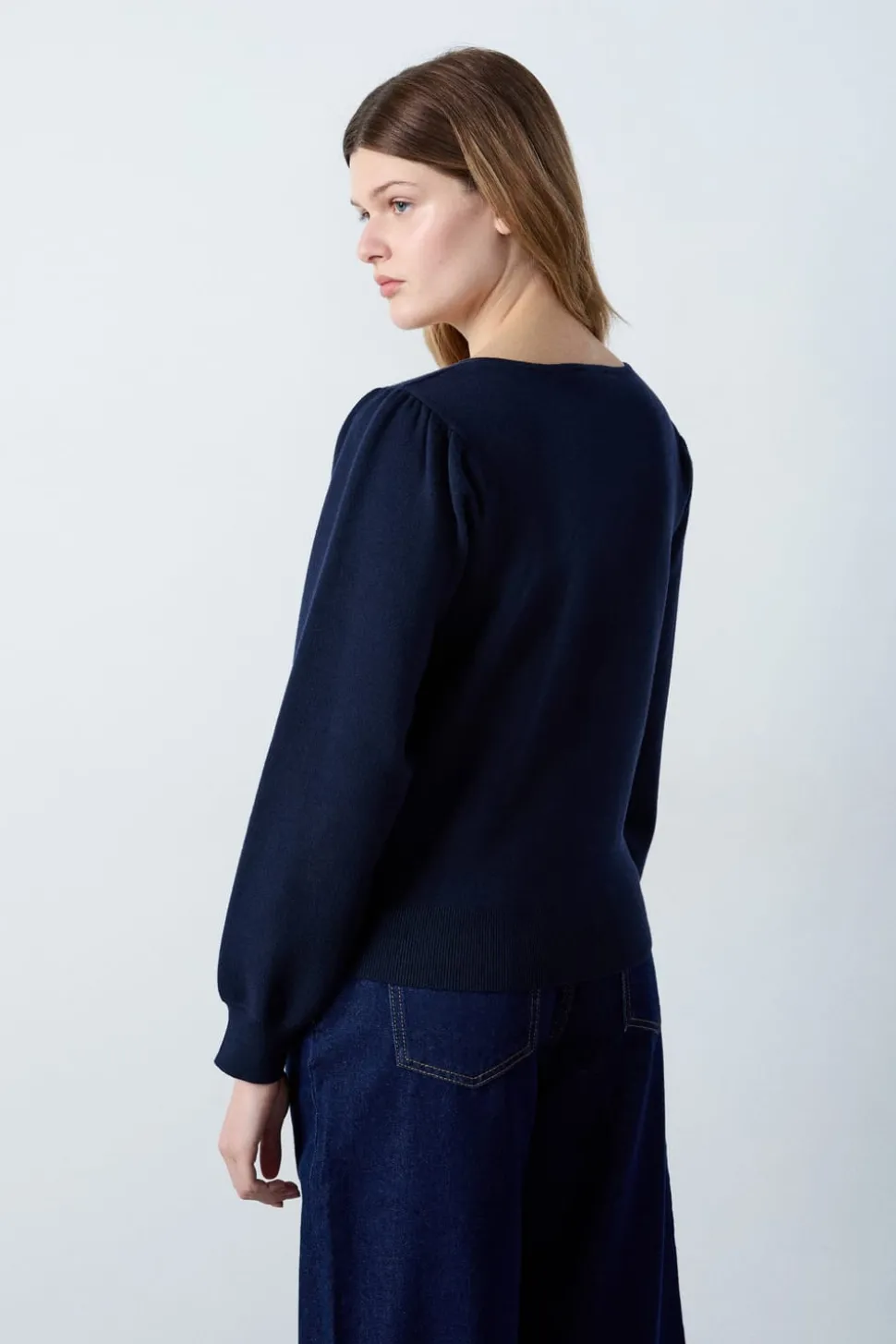 Jersey con cuello de cordones