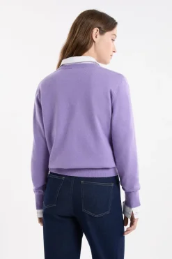 Jersey con cuello en V de lana