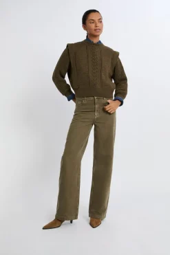 Jersey con hombreras de lana