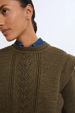 Jersey con hombreras de lana