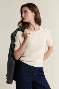 Jersey de cuello redondo y manga corta