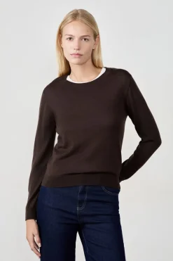 Jersey de cuello redondo con lana