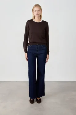 Jersey de cuello redondo con lana