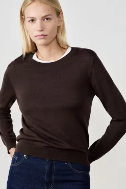 Jersey de cuello redondo con lana