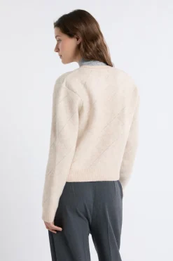 Jersey de cuello redondo con estampado