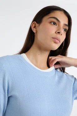 Jersey de cuello redondo de punto fino