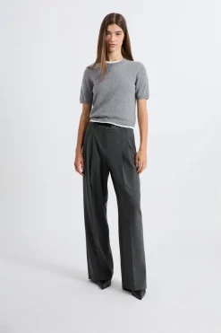 Jersey de manga corta de cachemira