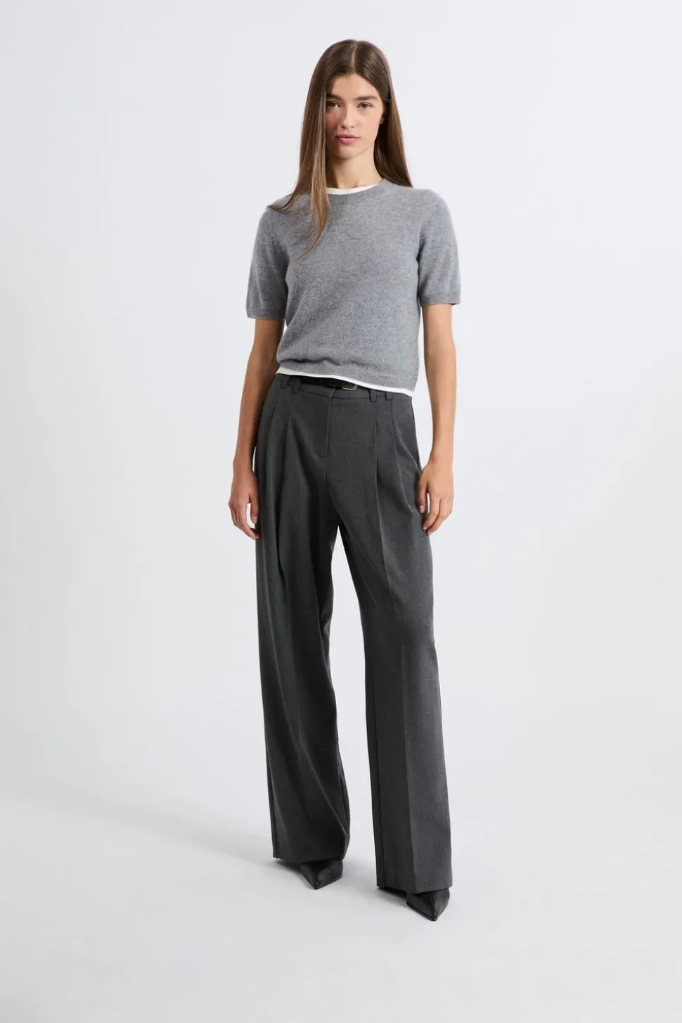 Jersey de manga corta de cachemira