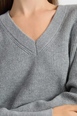 Jersey de manga larga con cuello en V