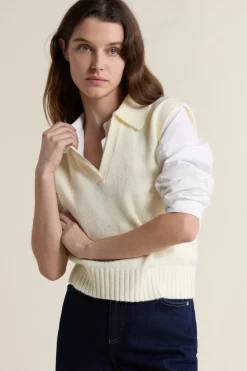 Jersey sin mangas con cuello polo