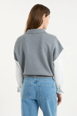 Jersey sin mangas con cuello polo