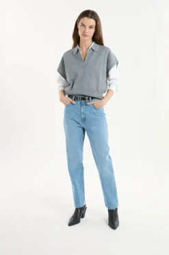 Jersey sin mangas con cuello polo