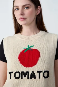 Jersey sin mangas estampado 