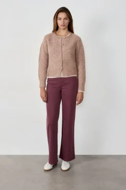 Jersey tipo cárdigan con botones y mangas largas