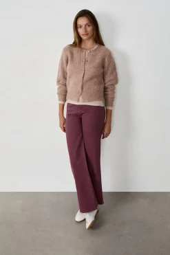 Jersey tipo cárdigan con botones y mangas largas