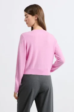 Jersey tipo cárdigan con botones de cashmere