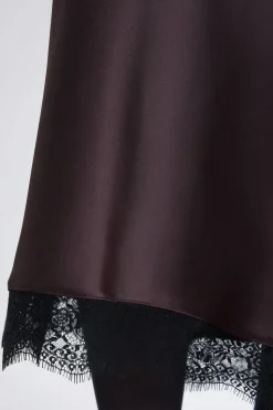 Jupe longue satinée