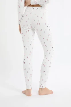 Leggings de pijama con motivos de esquiadores