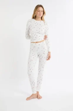 Leggings de pijama con motivos de esquiadores