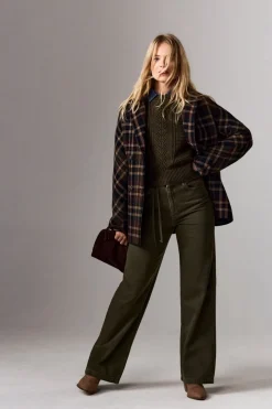 Manteau mi-long avec laine