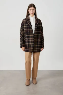 Manteau mi-long avec laine