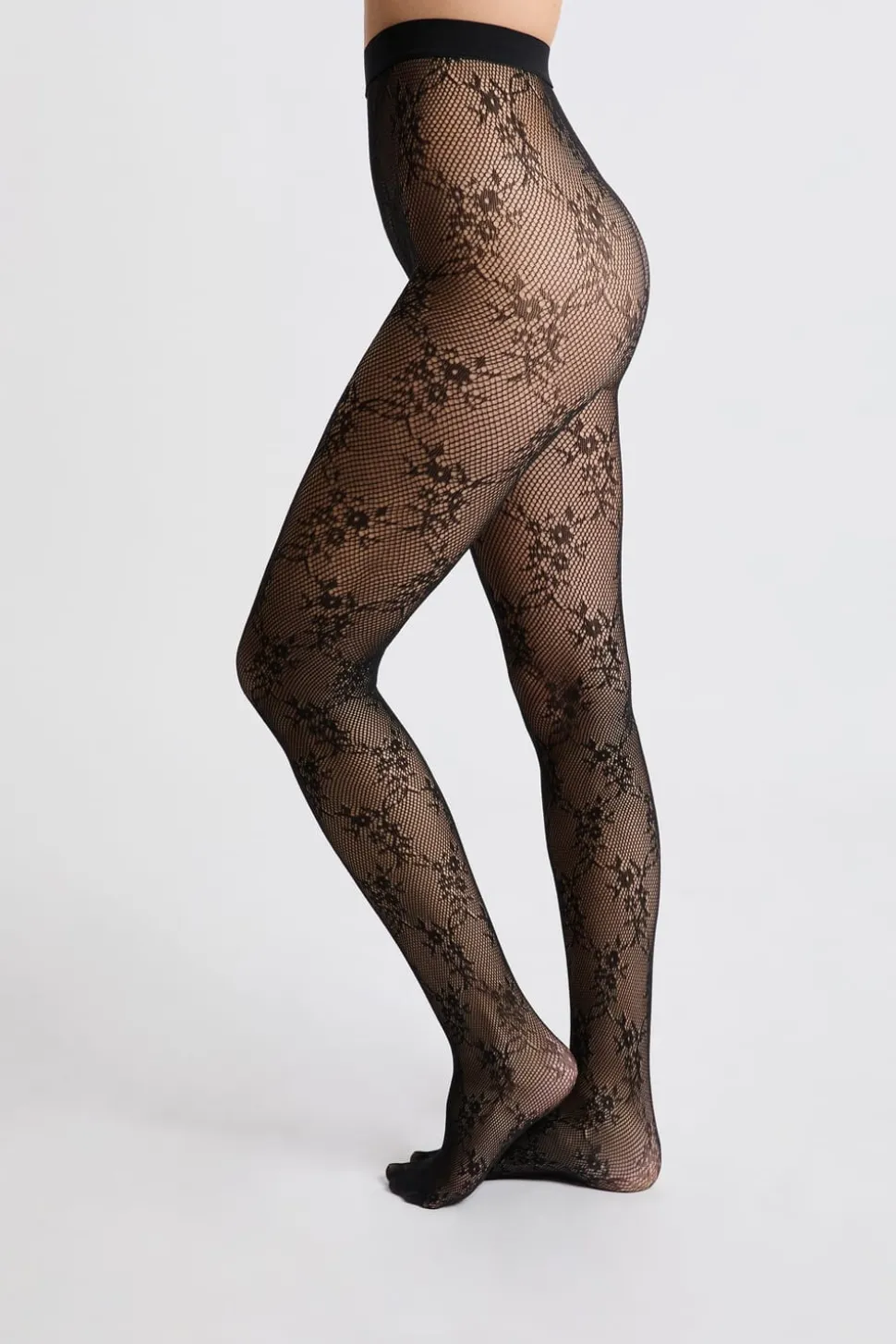 Medias transparentes con motivos - rejilla