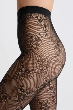 Medias transparentes con motivos - rejilla