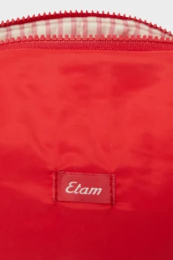 Neceser con estampado de corazones y algodón