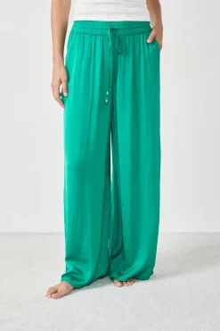 Pantalón ancho de satén