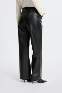 Pantalón anchos con efecto piel