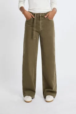 Pantalón con cordón de algodón