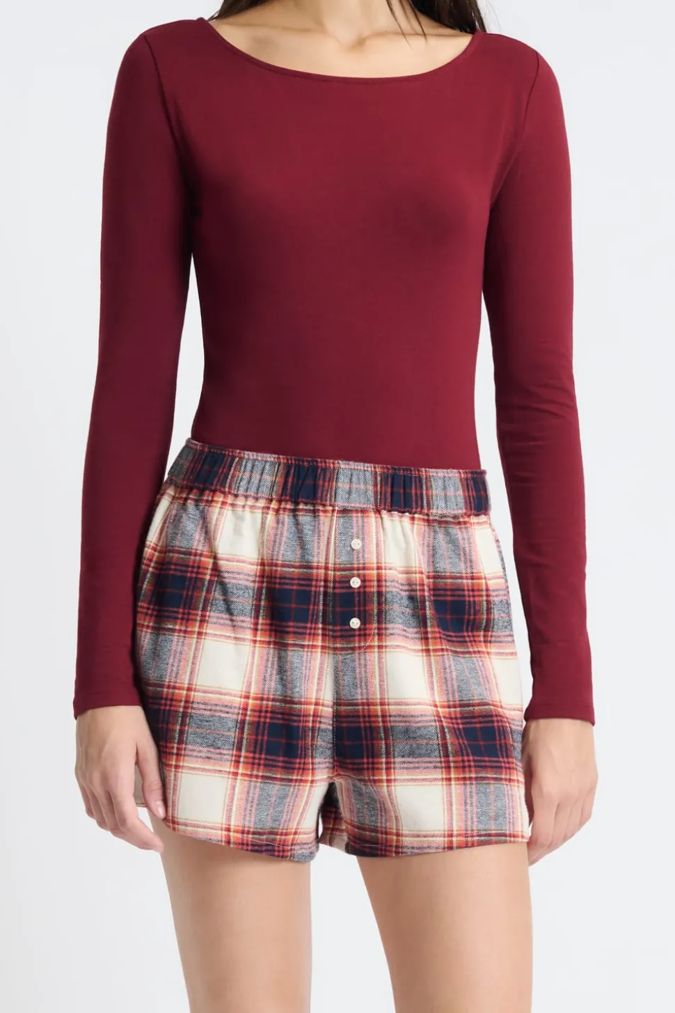 Pantalón corto de pijama a cuadros