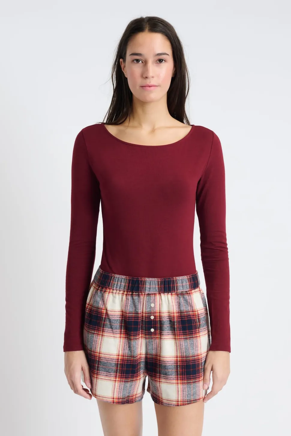 Pantalón corto de pijama a cuadros