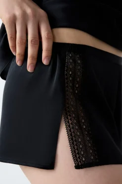 Pantalón corto de pijama de satén