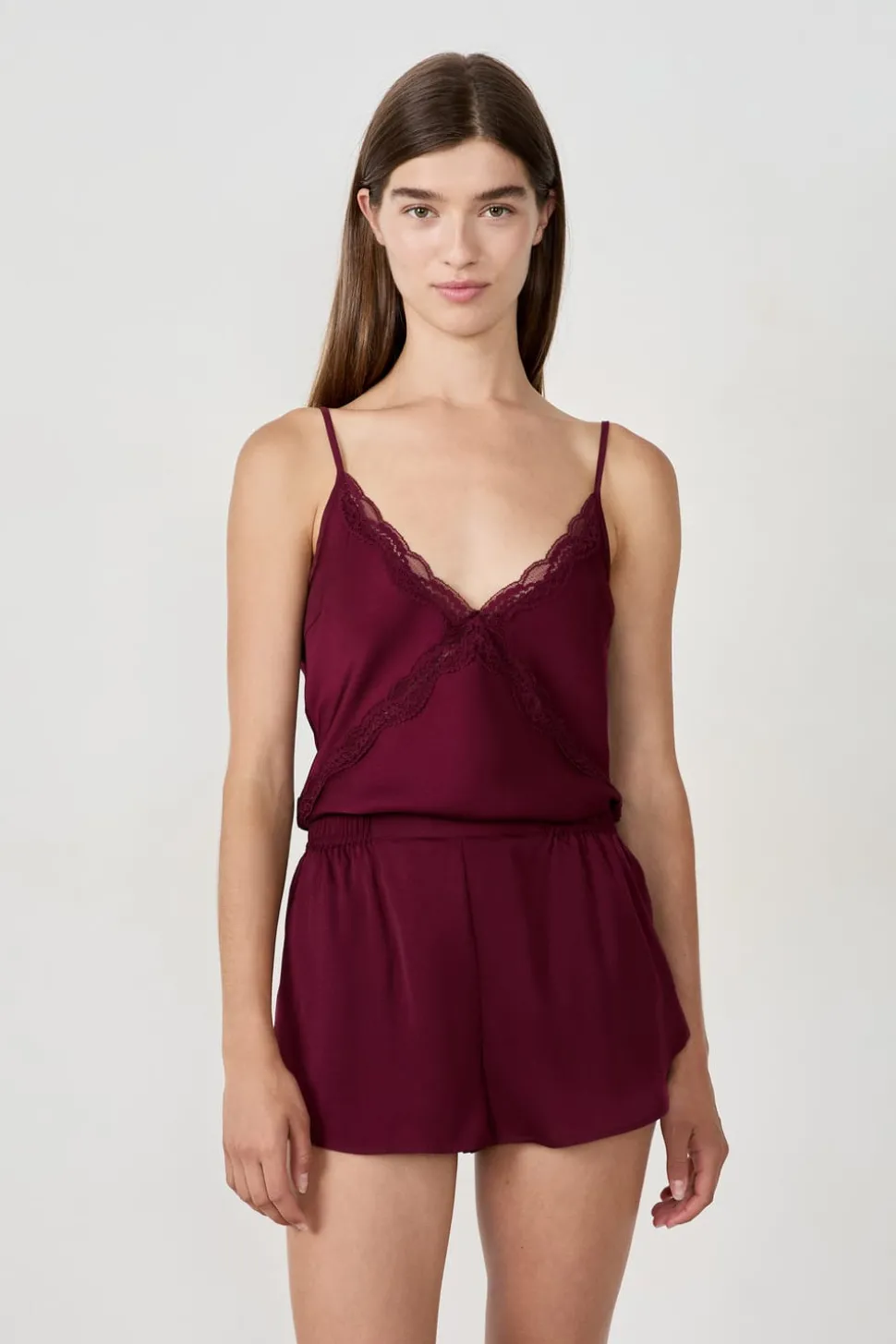 Pantalón corto de pijama de satén