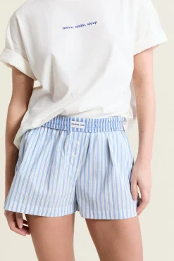 Pantalón corto de pijama estampado con algodón