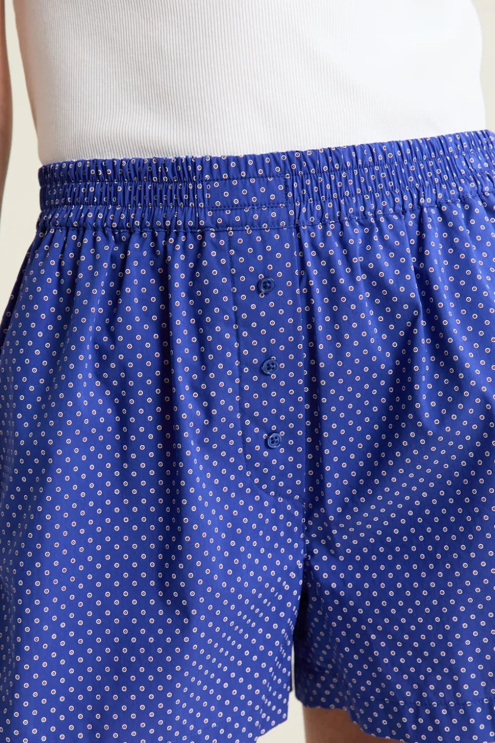 Pantalón corto de pijama estampado con algodón