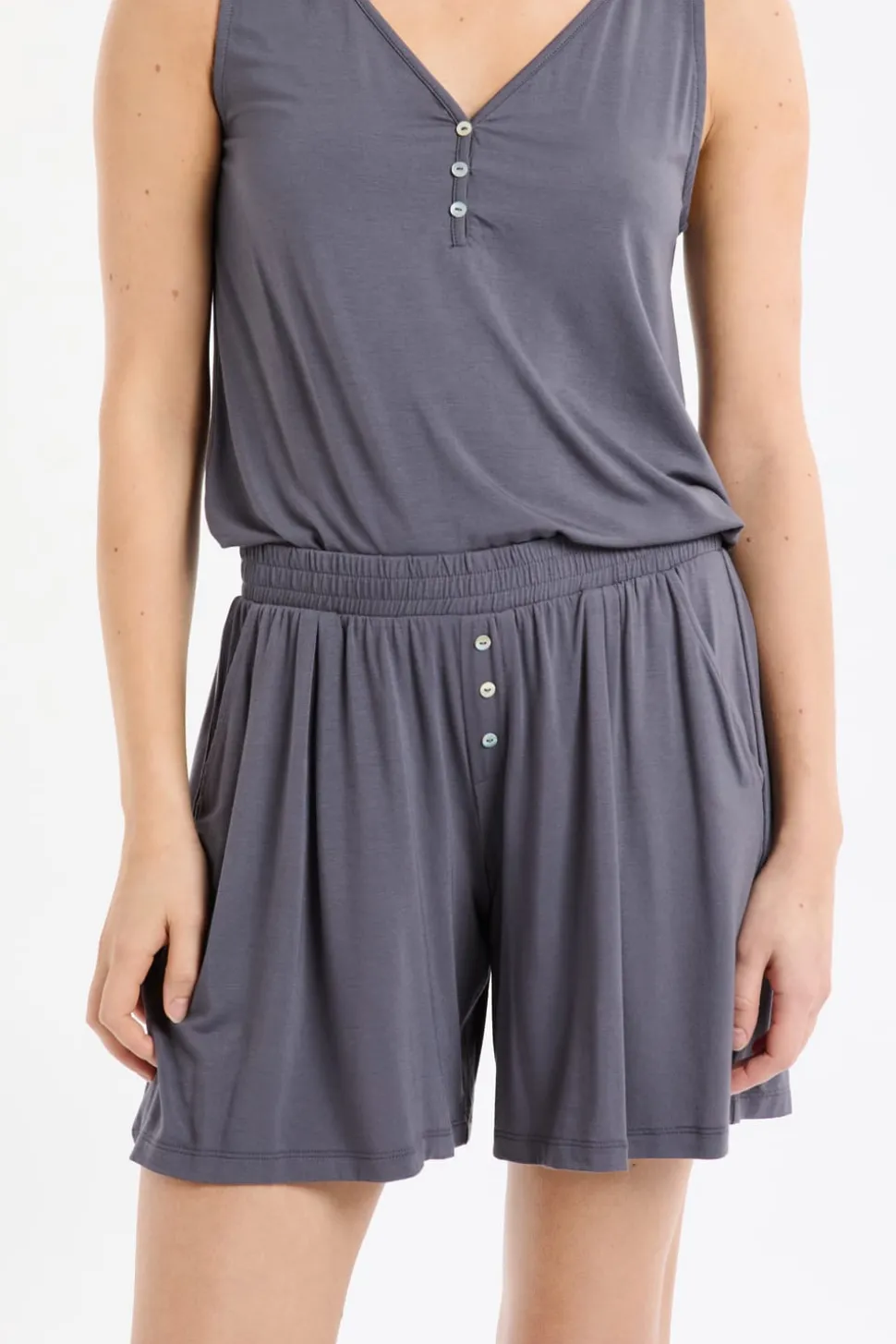 Pantalón corto de pijama liso