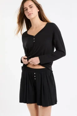 Pantalón corto de pijama liso