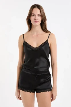 Pantalón corto de seda