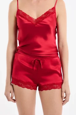 Pantalón corto de seda