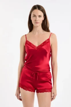 Pantalón corto de seda