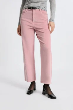 Pantalón de algodón con efecto terciopelo