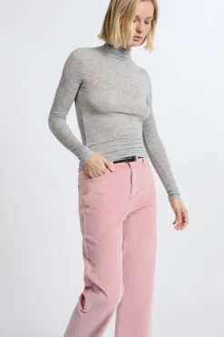 Pantalón de algodón con efecto terciopelo