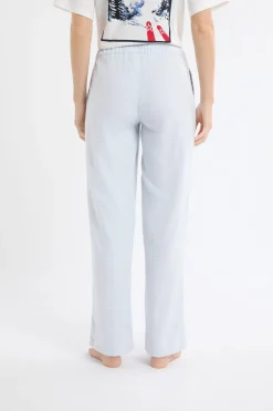 Pantalón de pijama a cuadros de algodón